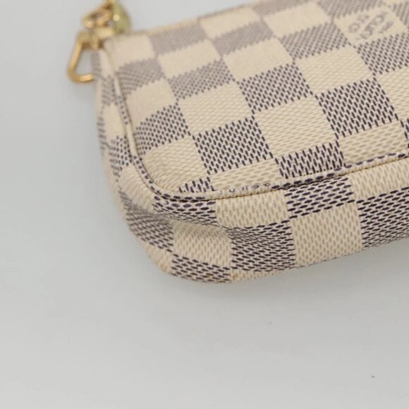 LOUIS VUITTON Damier Azur Mini Pochette Accessoires Pouch N63005 Auth KD345 - Picture 5 of 16